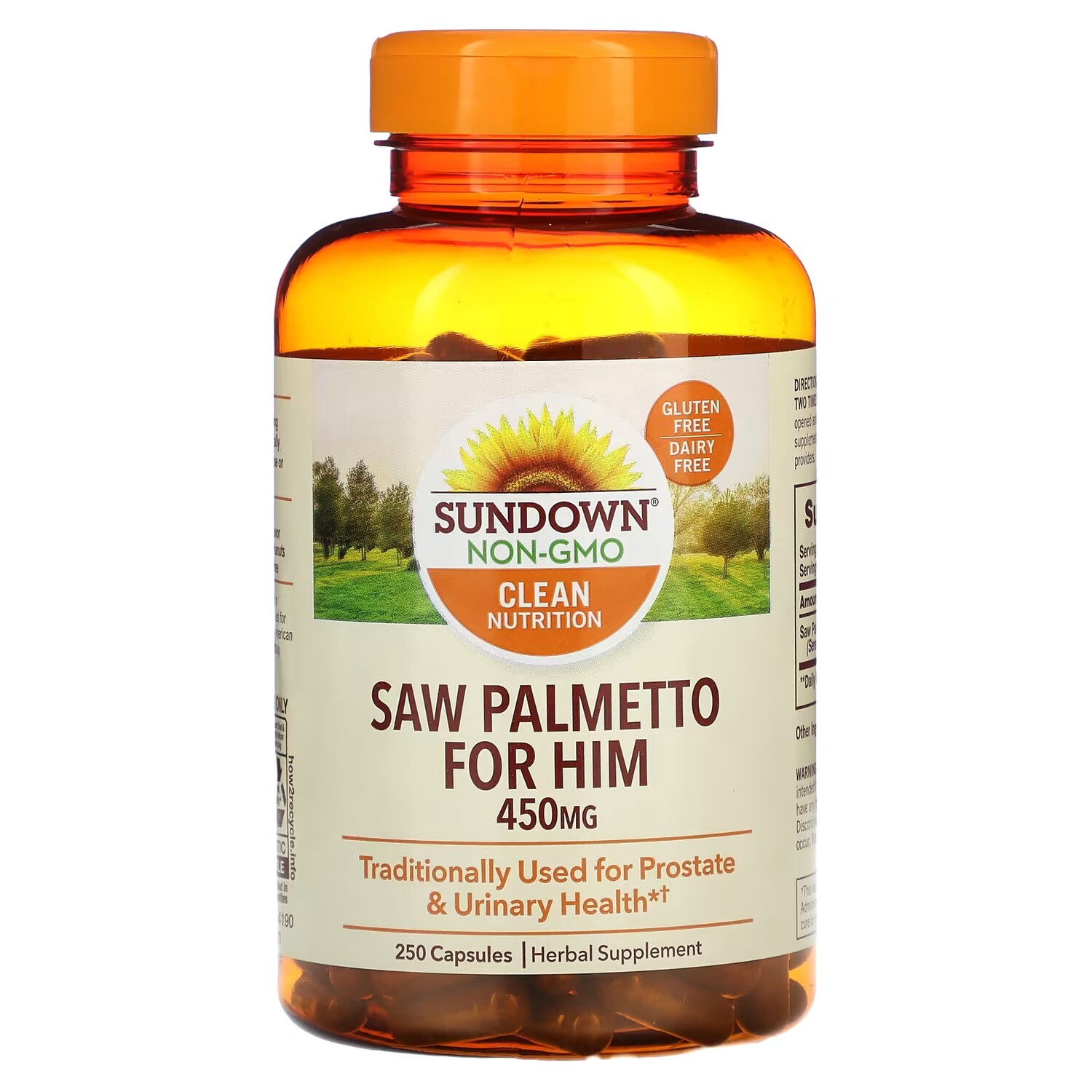 

Sundown Naturals Saw Palmetto For Him 450 мг 250 капсул (225 мг на капсулу)