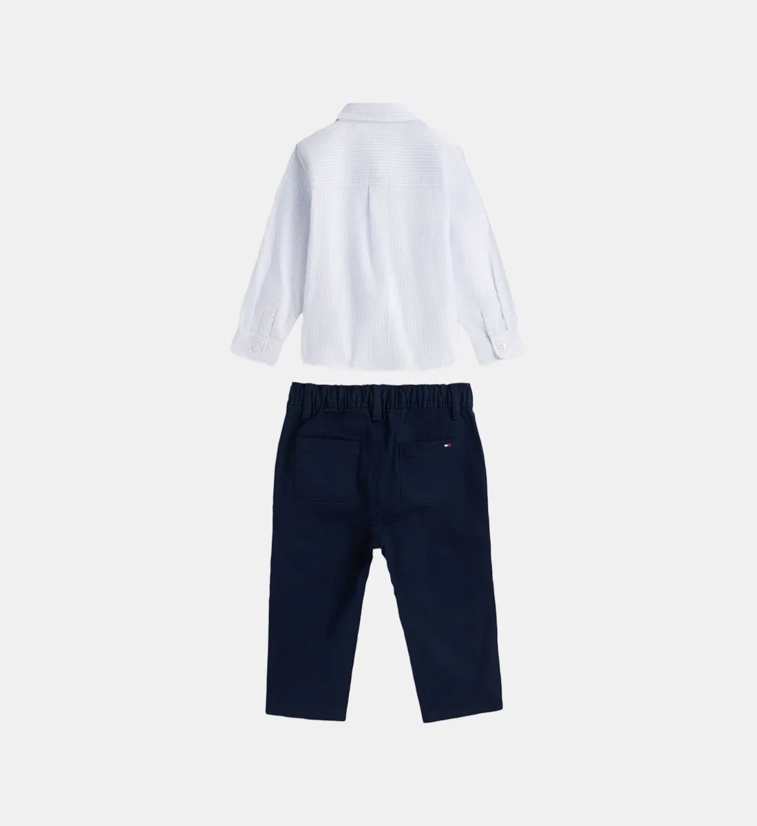 Комплект из рубашки и брюк из хлопка в полоску Tommy Hilfiger, синий — фото 2