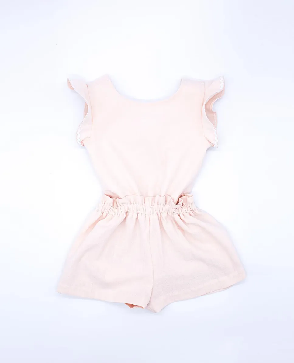 

Короткий девичий комбинезон с эластичной талией Fina Ejerique, цвет Rosa