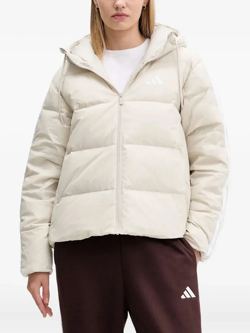 

Пуховик Climawarm Adidas, светло-бежевый