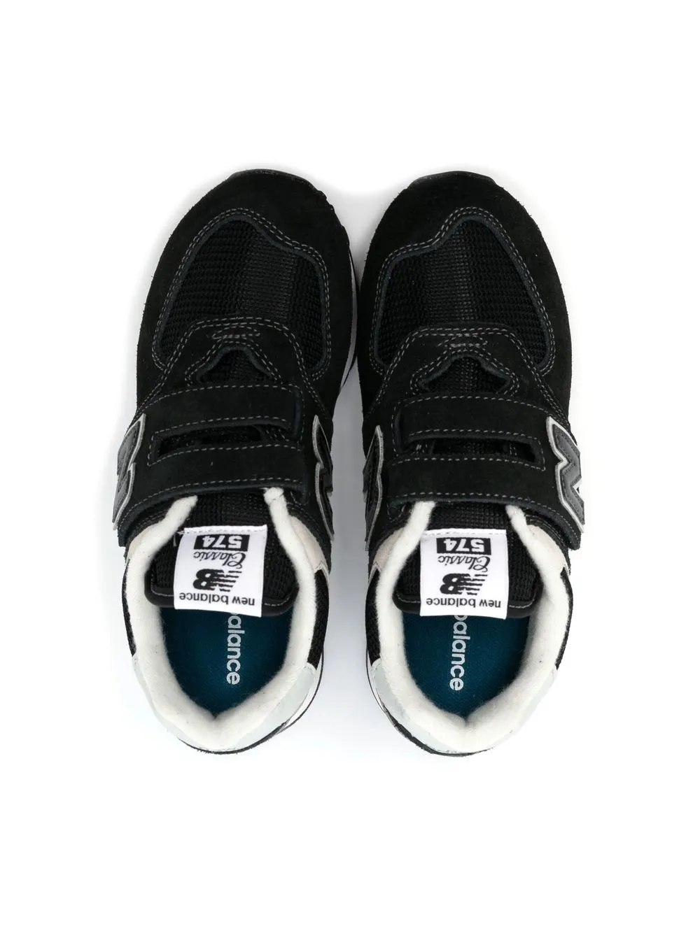 Кроссовки на липучках с нашивкой-логотипом New Balance Kids, черный — фото 3