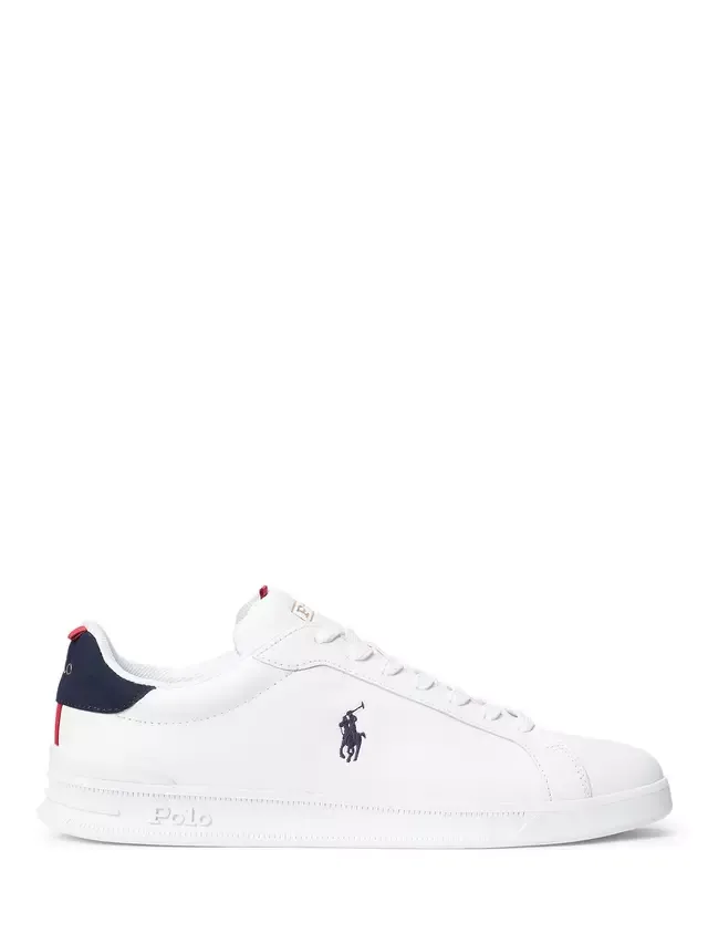 Кожаные кроссовки Polo Heritage Court II Ralph Lauren, White Navy