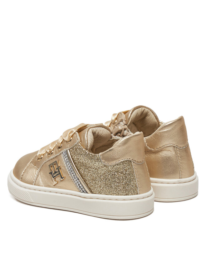 Кроссовки Tommy Hilfiger Sneaker Bassa Allacciata T1A9-33932-0829 M, золотой — фото 3