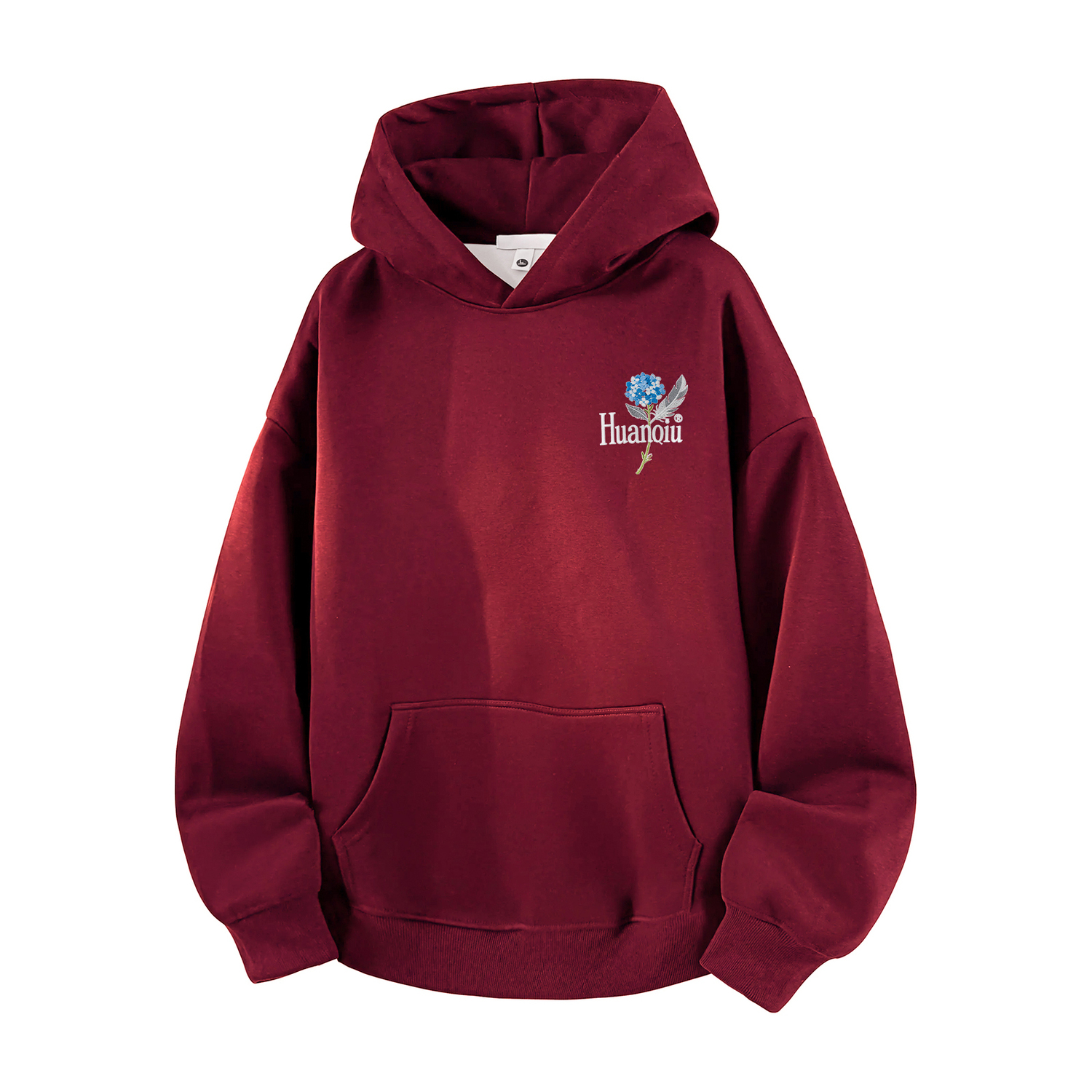 

Толстовка Unisex Hooded Moderate Heavyweight HUANQIU, burgundy