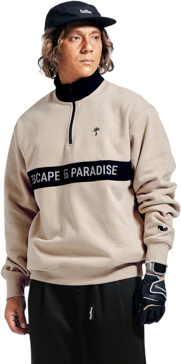 

Мужская толстовка с длинными рукавами и половинной молнией Rad Blue 250257 для гольфа (ультратеплая: сохраняет тепло) Radblue, бежевый