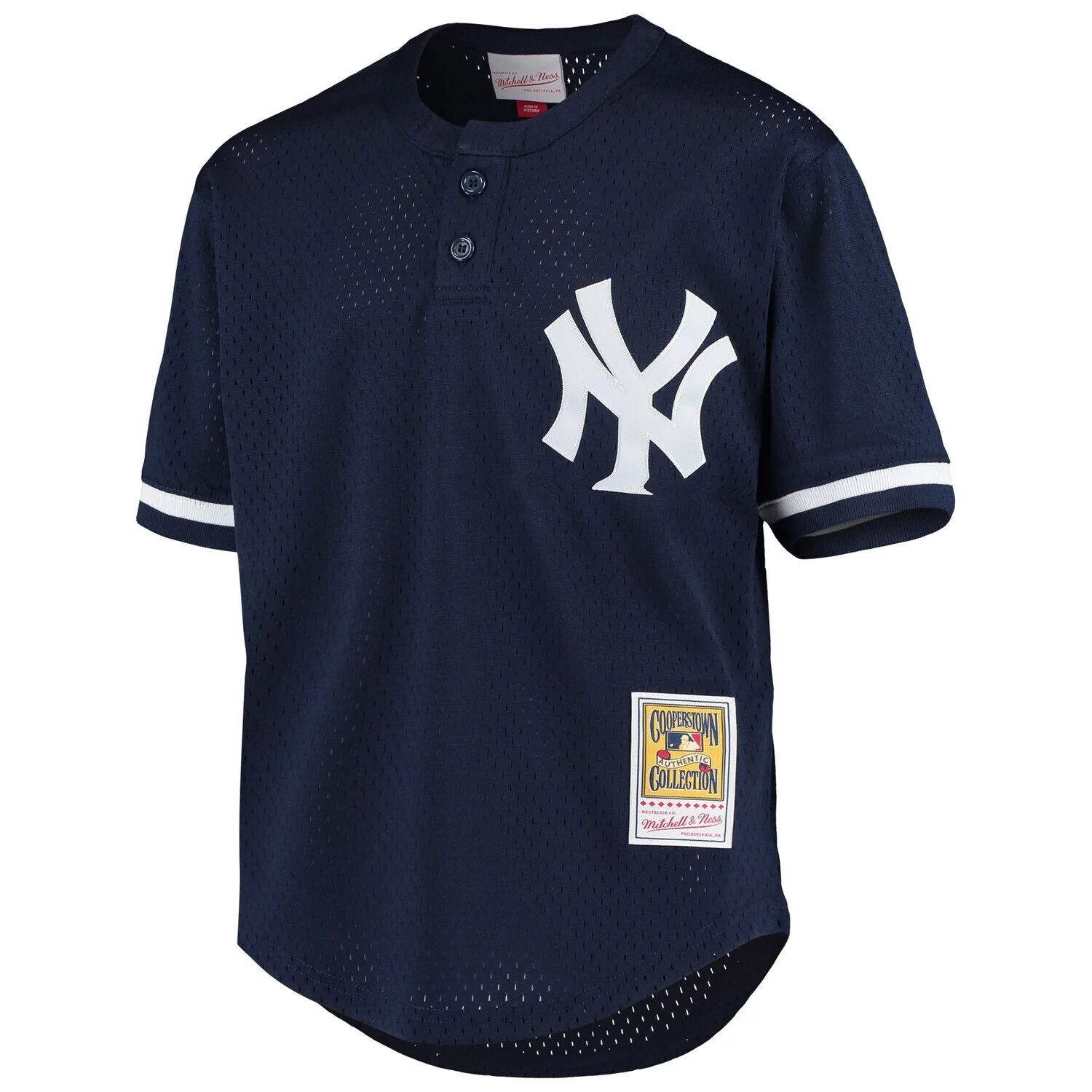 Молодежный Джерси Mitchell & Ness Derek Jeter Navy New York Yankees Cooperstown Collection, сетчатый тренировочный трикотаж Unbranded — фото 2