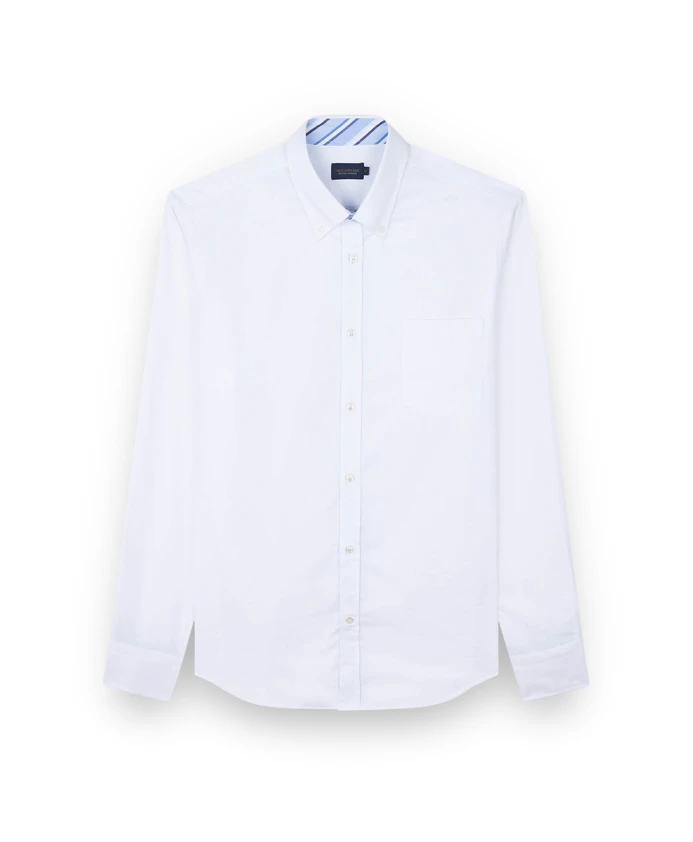 

Зимняя хлопковая рубашка Оксфорд Paul & Shark, белый