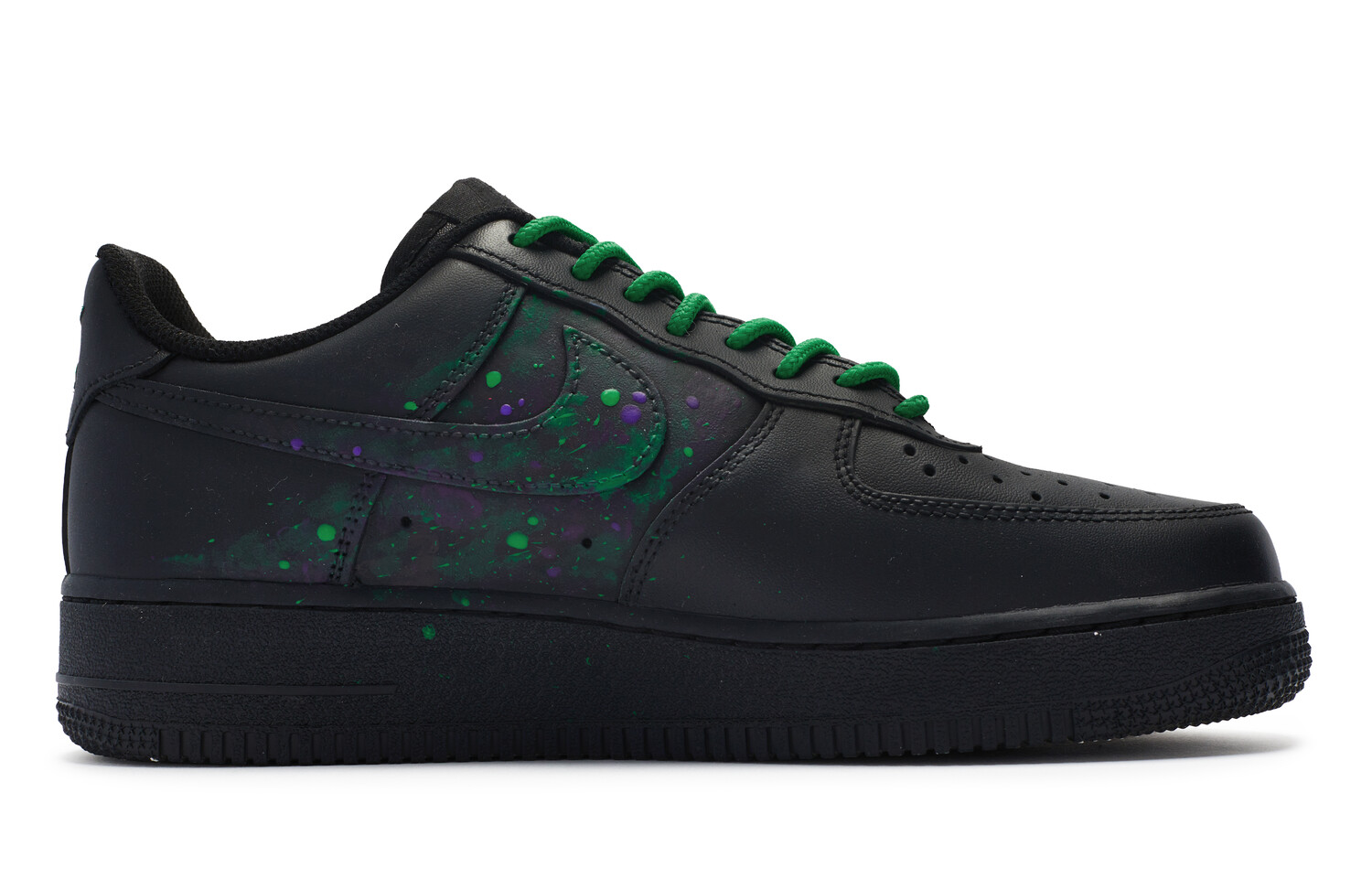 Кроссовки Nike Air Force 1 Skateboarding Shoes Unisex Low-top Green/black, черный/зеленый — фото 2