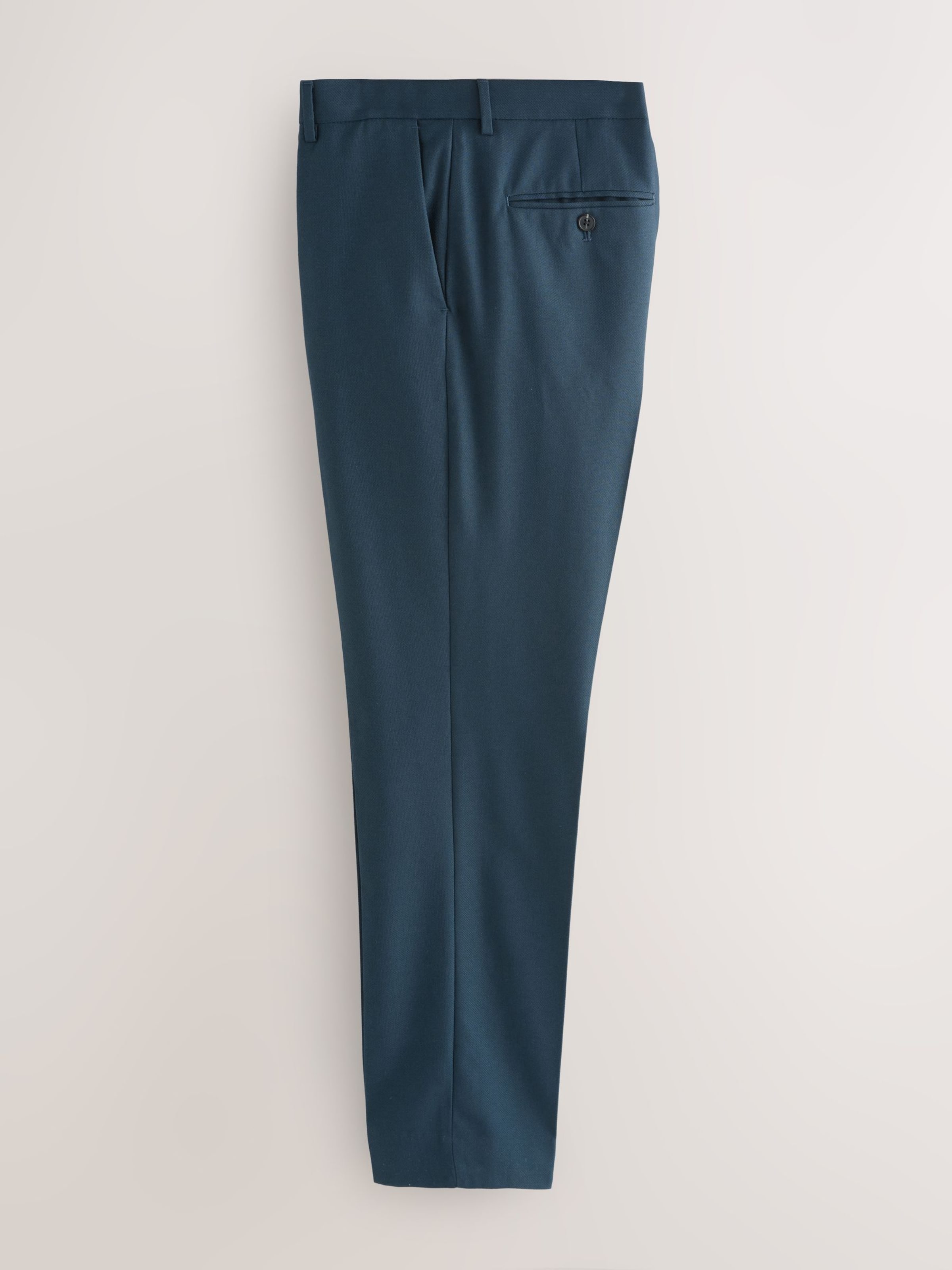 Next Брюки Slim fit с защипами в цвете Marine Blue — фото 2