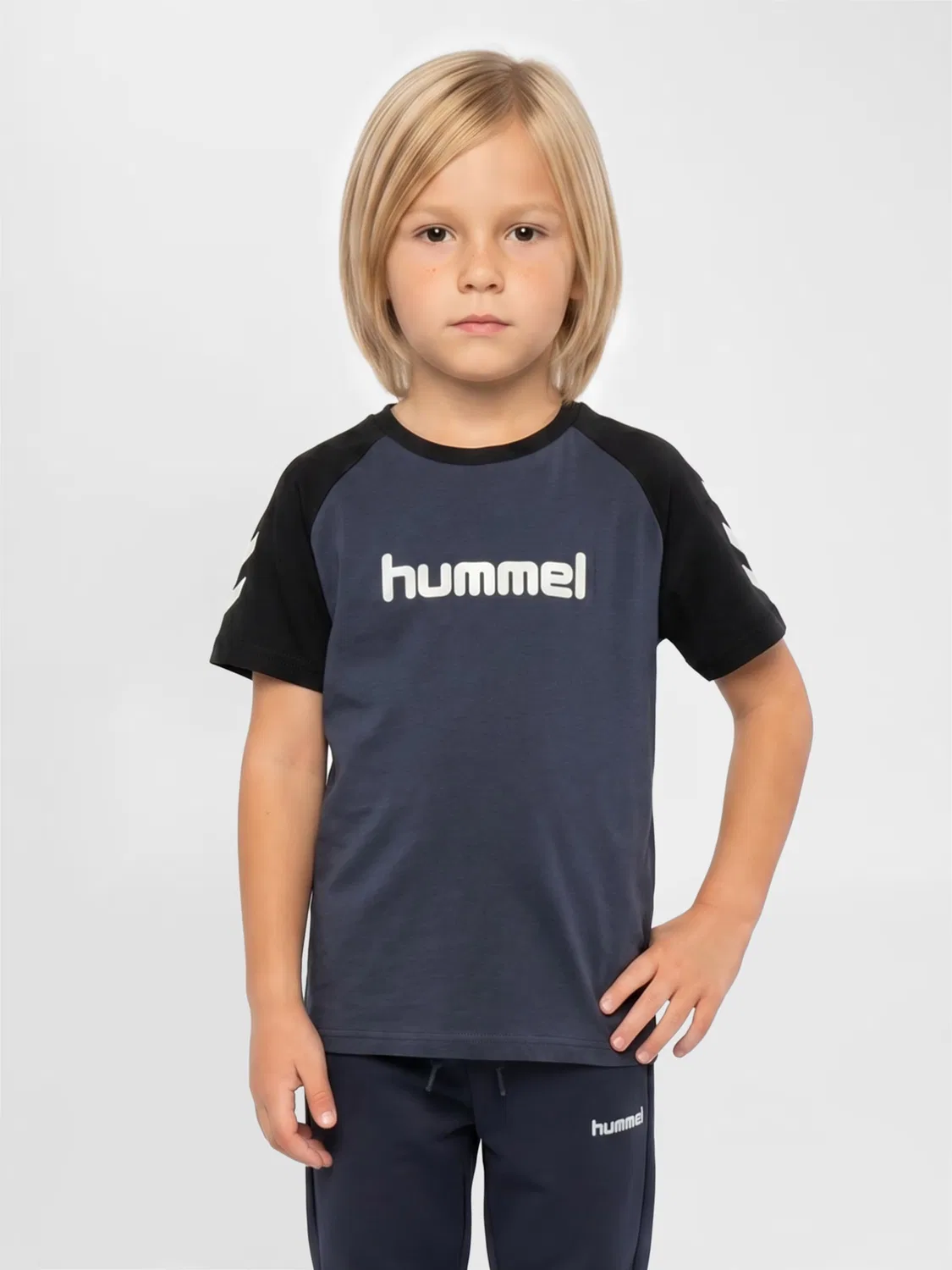 Футболка Hummel Performance темно-синего цвета — фото 4
