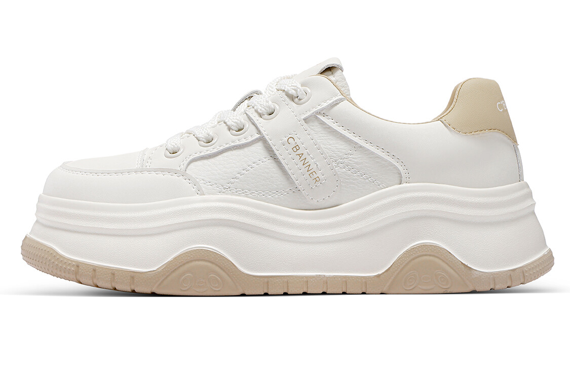 

Кроссовки C°BANNER Skateboarding Shoes Women's Low-top White/Beige, бежевый