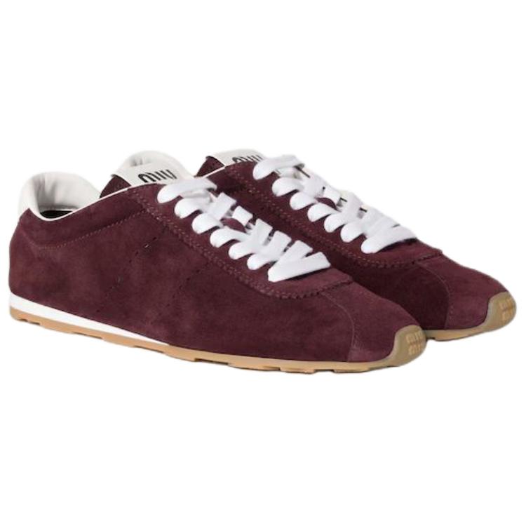MIU MIU Повседневные кроссовки Plume Low top женские Purple — фото 4