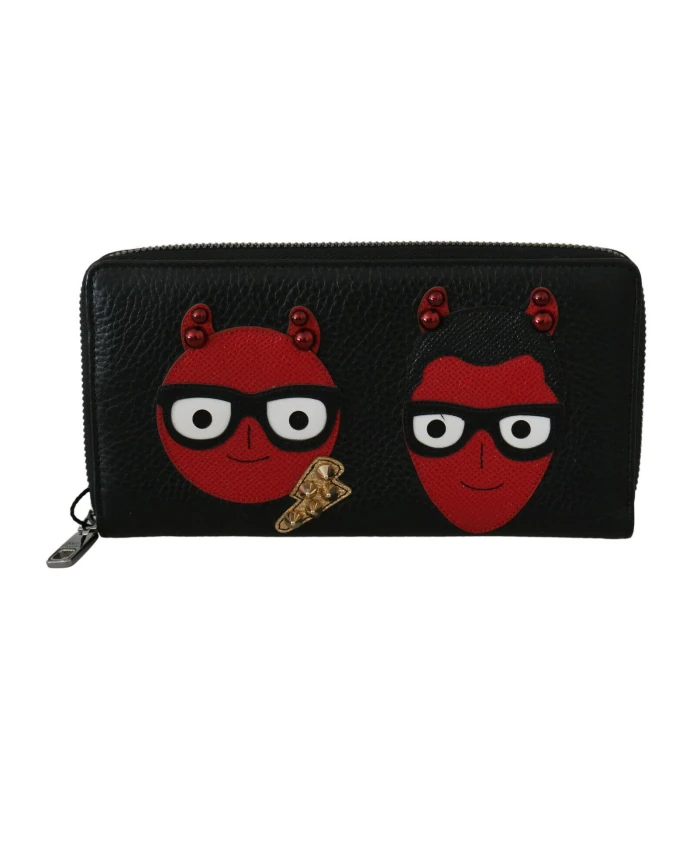 

Кожаный кошелек на молнии Dolce & Gabbana, черный