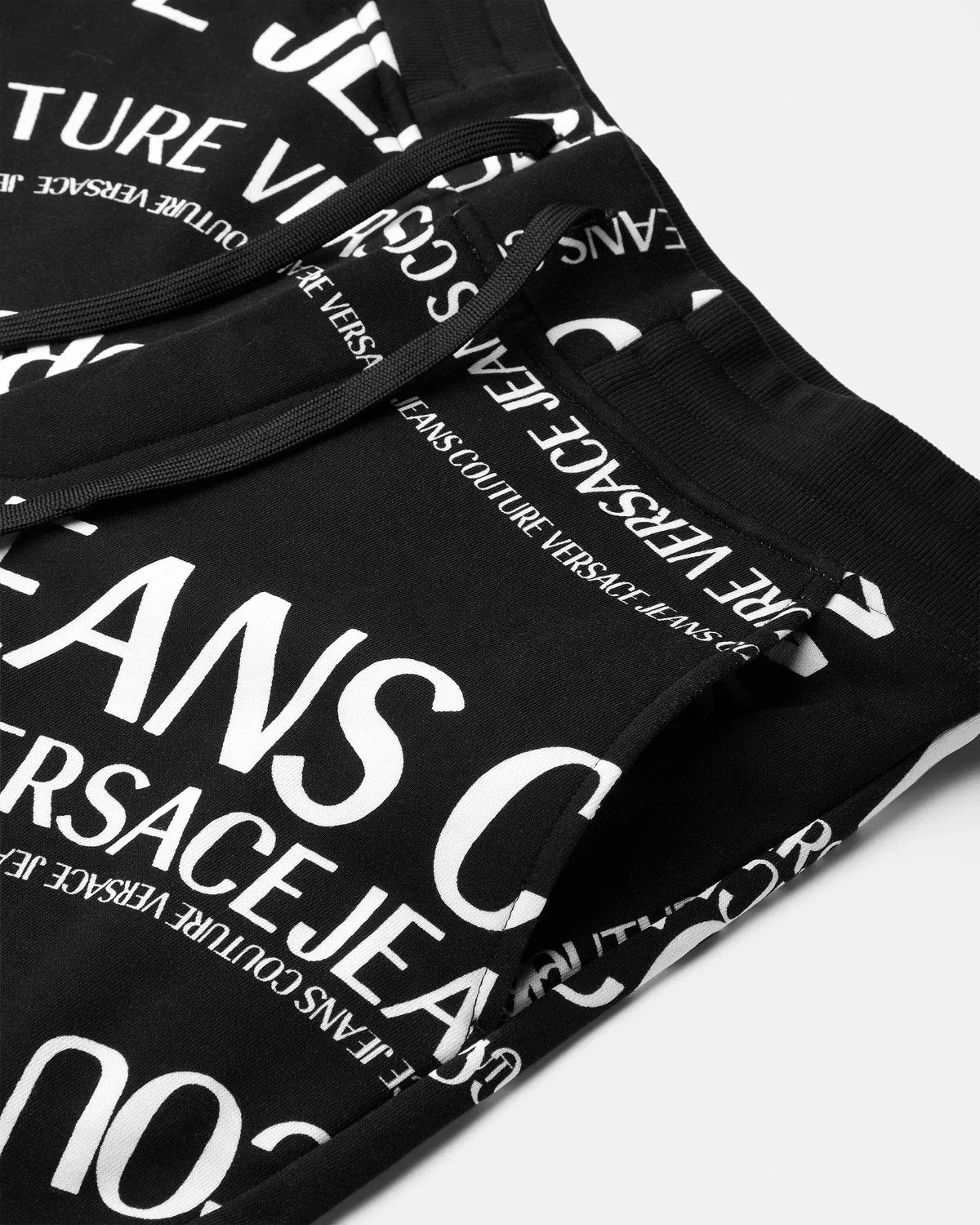 Бермуда из хлопкового джерси с принтом VERSACE, черный — фото 2