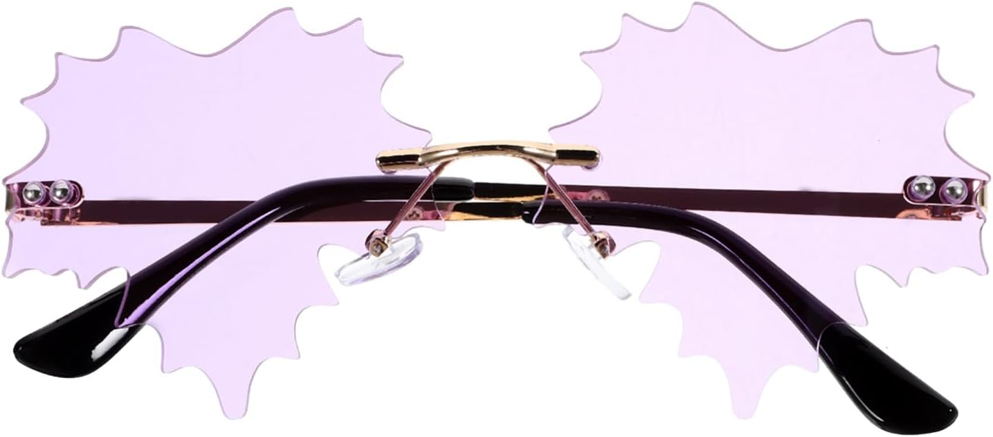 

Солнцезащитные очки LIFKOME без оправы в форме листа для женщин и мужчин. Солнцезащитные очки для вечеринок и фестивалей. Уникальный забавный аксессуар для взрослых. Легкий и привлекательный дизайн, Purple