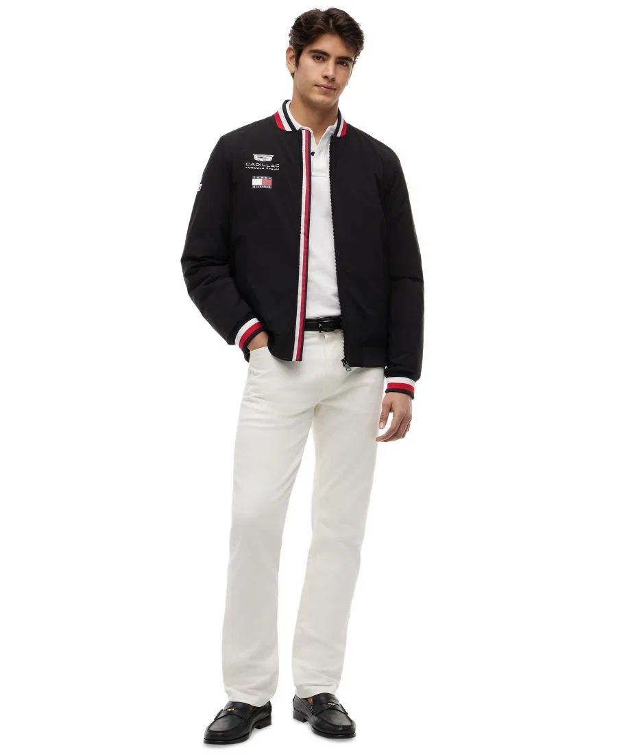 Мужская реплика университетской куртки Cadillac F1 Tommy Hilfiger, черный