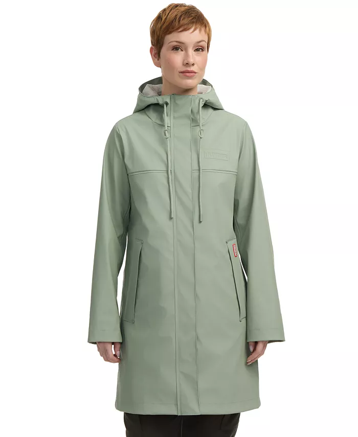 

Женская длинная водоотталкивающая плащевая куртка с резиновым покрытием Hunter, зеленый