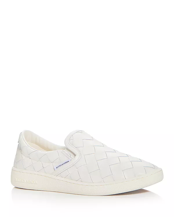 Женские плетеные слипоны Sawyer Bottega Veneta, белый