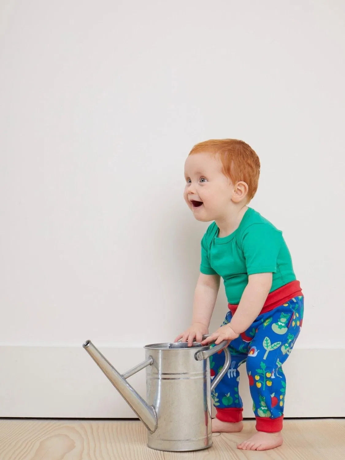 Брюки Regular 'Bio-Baumwoll Baby Pumphose mit Garten-Druck' Toby Tiger, Blue — фото 3