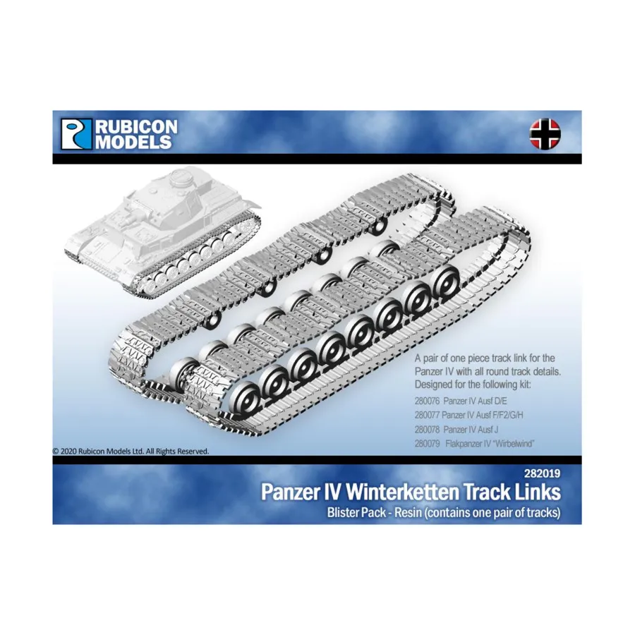 

Гусеницы Panzer IV Winterketten (смола), World War II - Germany & Axis (28mm)