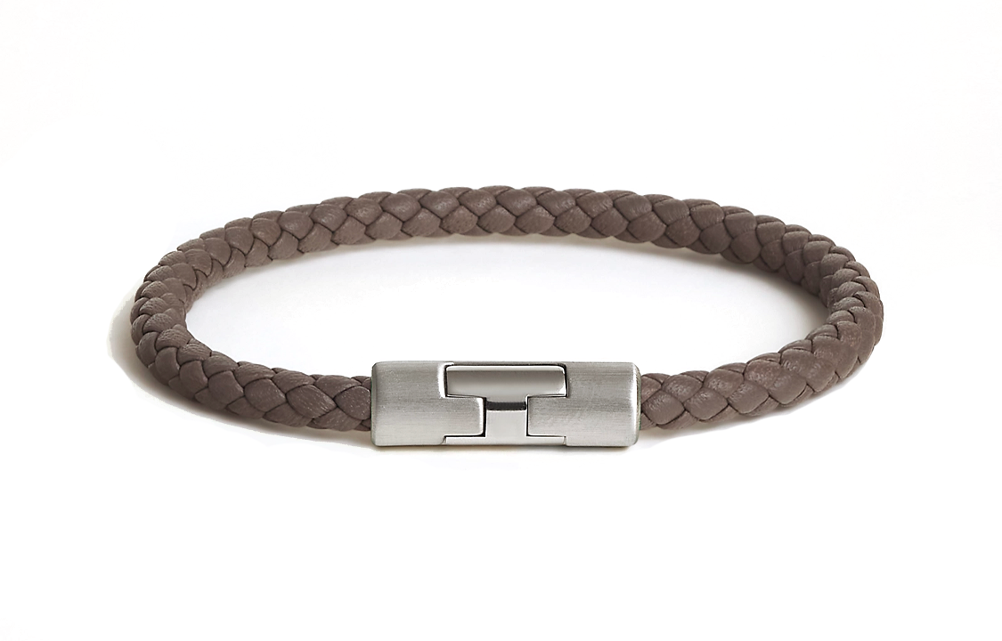 HERMES Браслет из телячьей кожи для мужчин коричневый — фото 4