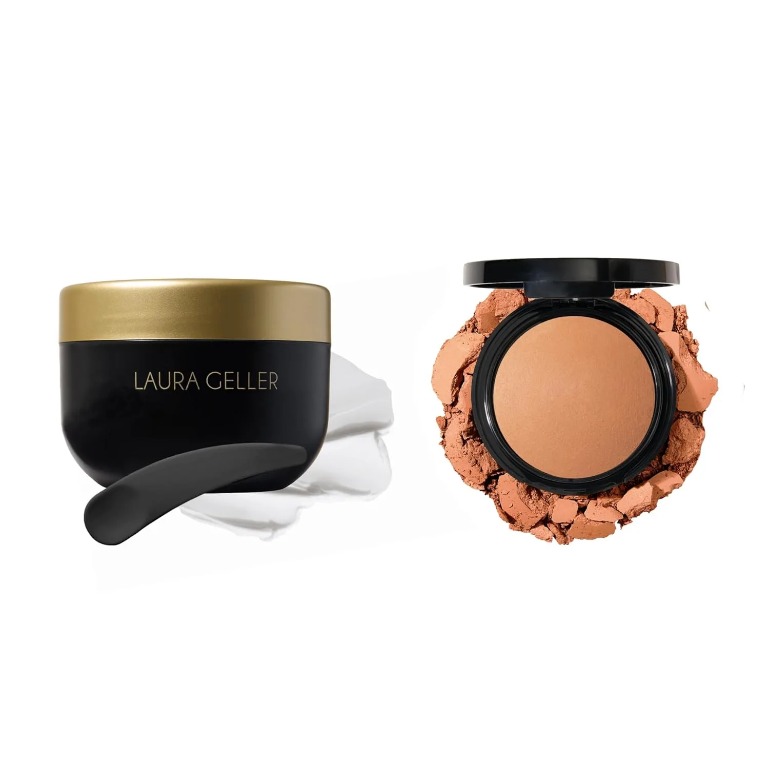 Пудра-основа Laura Geller Double Take, очищающее средство Sand + Cold Cream Cleanser., Sand