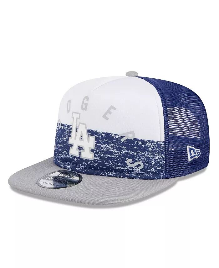 

Мужская белая/серая кепка Los Angeles Dodgers Team из пеноматериала с А-образной рамкой спереди Trucker 9Fifty Snapback New Era, белый