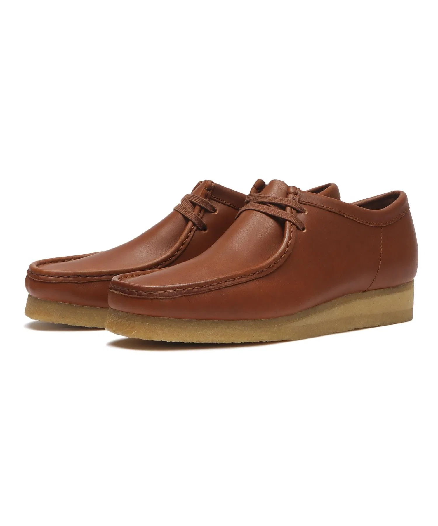 Мужские мокасины из натуральной кожи Clarks WALLABEE коричневые — фото 3