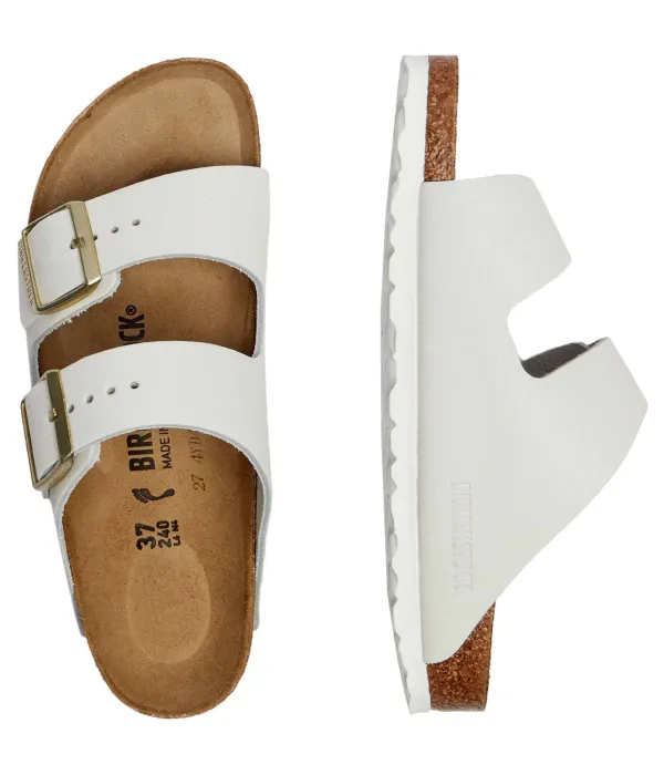 Тапочки из кожи Аризона Narrow fit Birkenstock, белый — фото 4