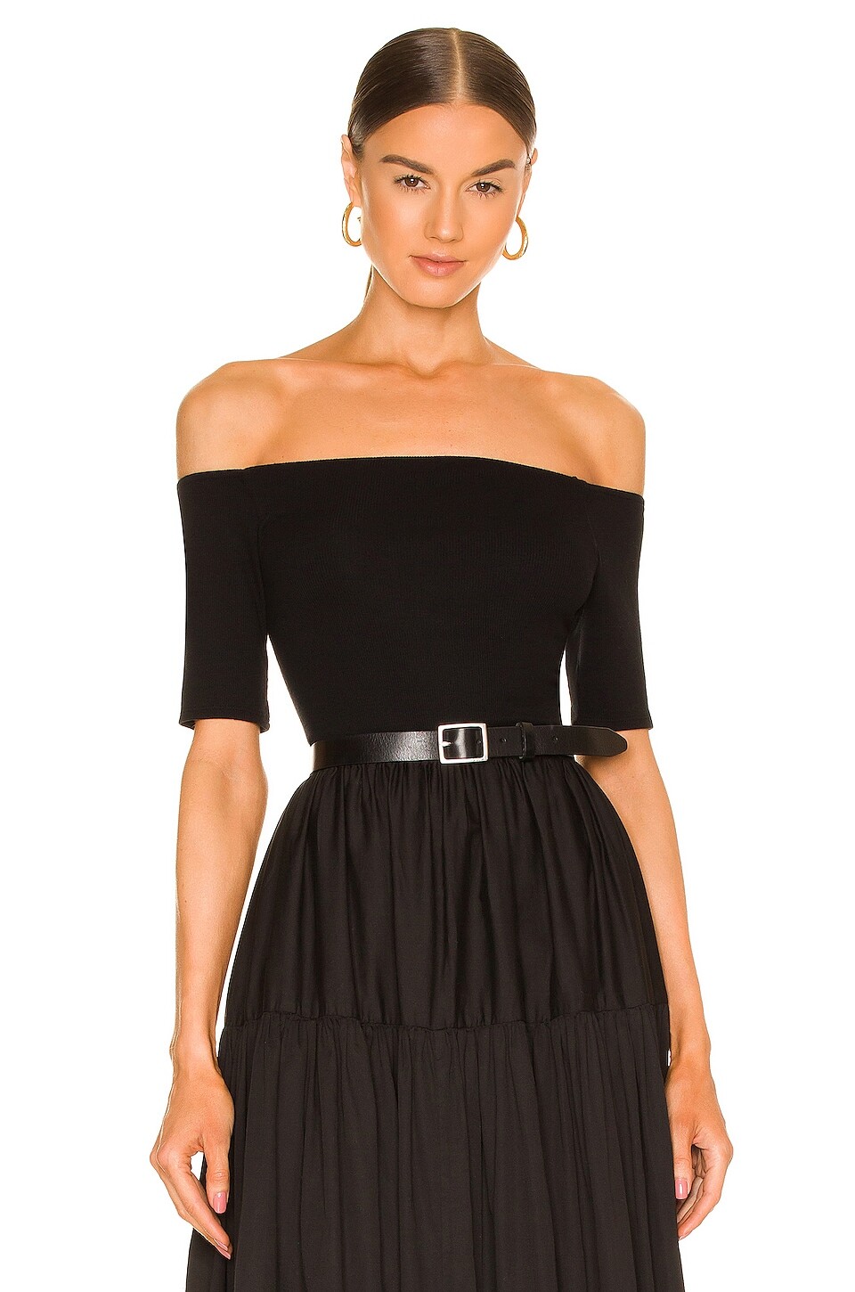 

Топ Enza Costa Half Sleeve, черный
