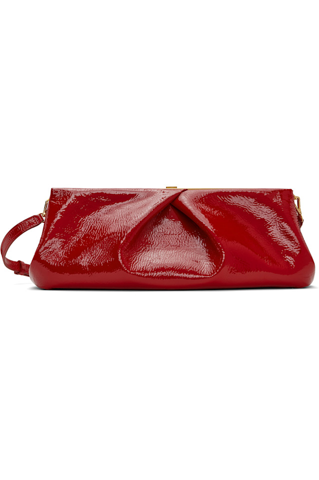 

Лакированный клатч Dries Van Noten, цвет vermillion