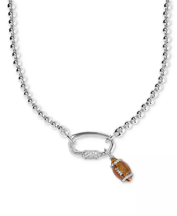 

Металлическое ожерелье с футбольной тематикой, 17 дюймов Kendra Scott, oxford