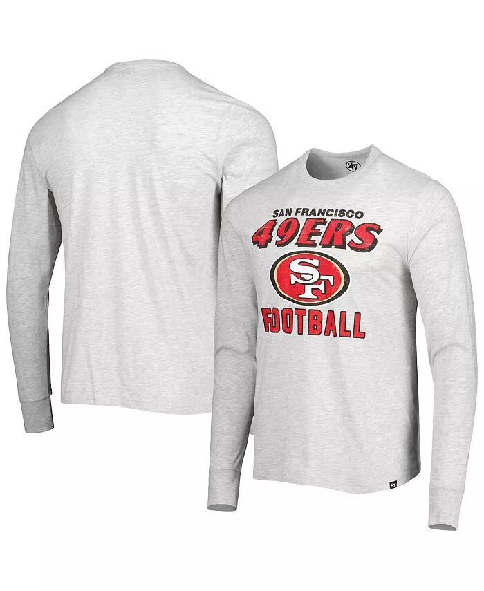 

Мужская серая футболка с длинным рукавом San Francisco 49ers Dozer Franklin '47 Brand