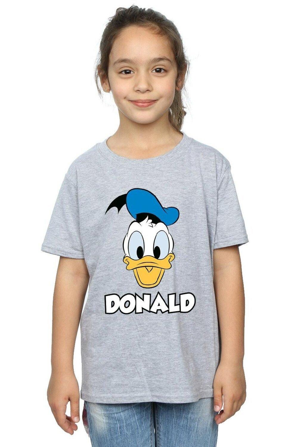 

Хлопковая футболка с изображением Дональда Дака Disney, серый