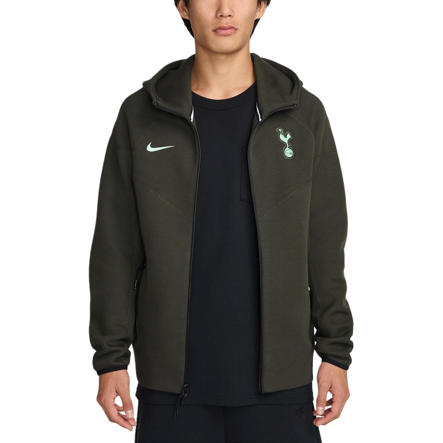 Nike Толстовка флисовая мужская футбольная с молнией, Sequoia/Enamel Green — фото 3