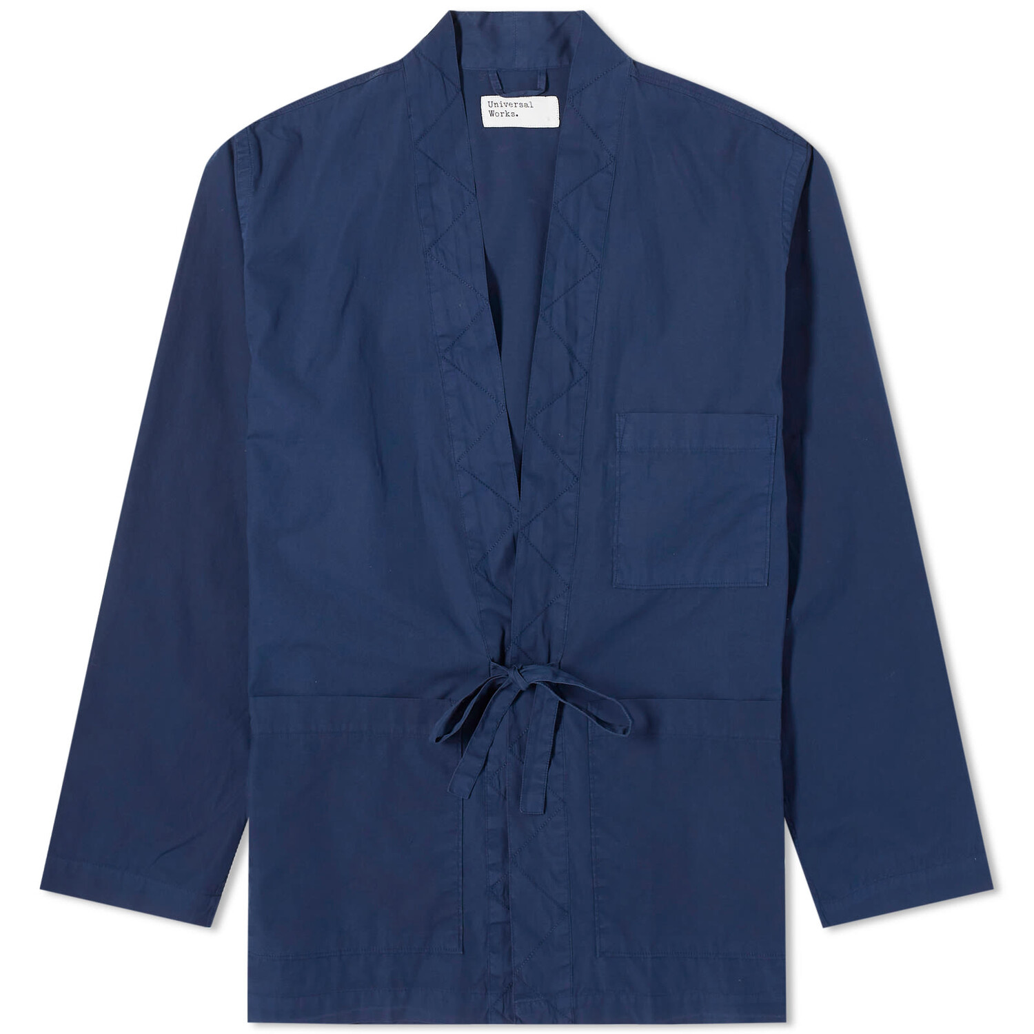 

Куртка Universal Works Organic Poplin Tie Front, темно-синий