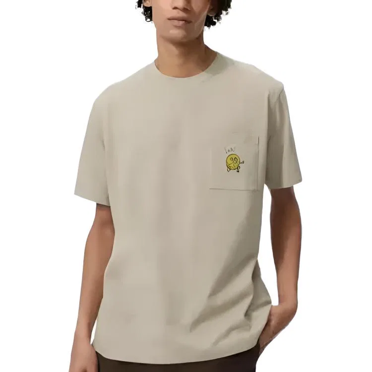 Футболка x JIYINGSHE, LIANMINGKUAN SS26 Unisex UNIQLO, Beige — фото 4