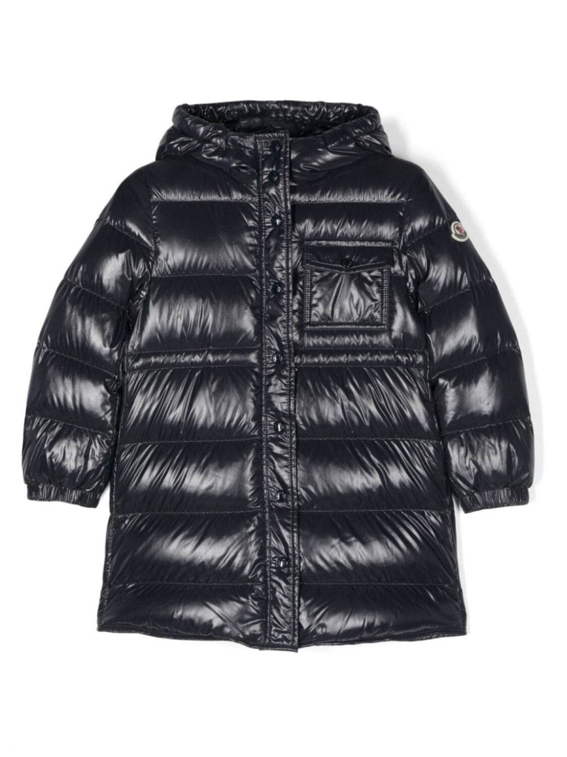 

Moncler Enfant пальто-стеганое из дакки, синий