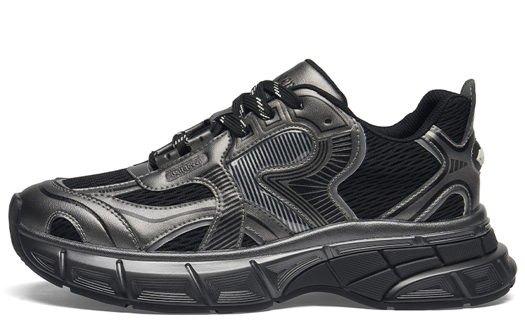 

Cabbeen Кроссовки New Arrival Mesh Height Increasing Patchwork Lightweight And Breathable Low top Chunky Sneakers Men's Silver