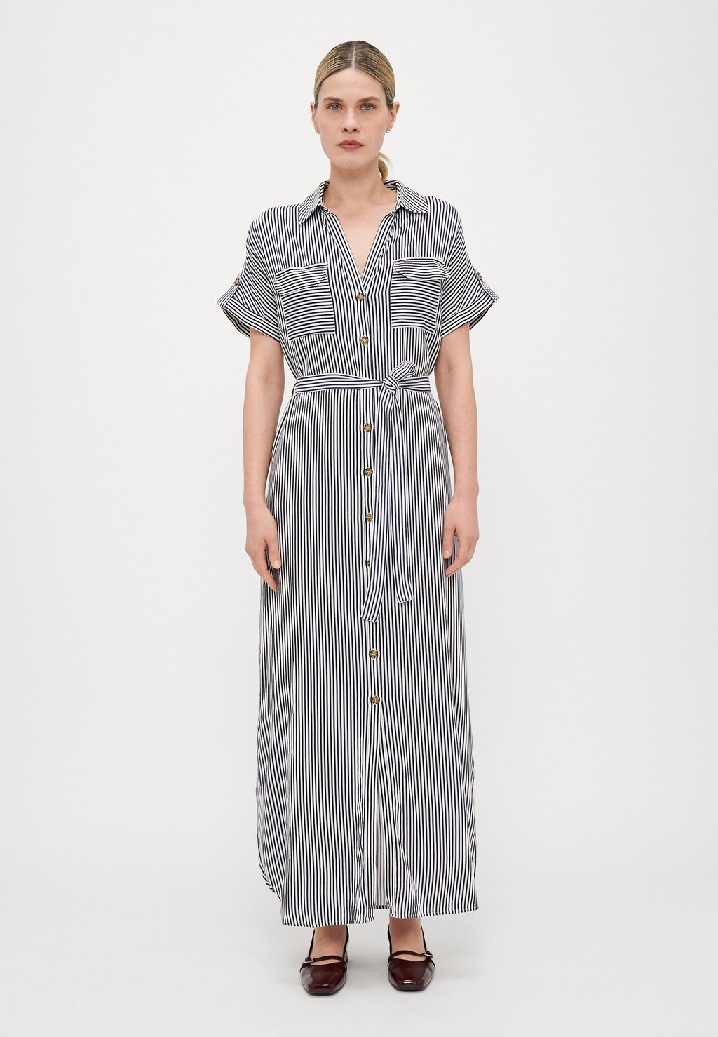 

Платье макси VMBUMPY ANKLE SHIRT DRESS Vero Moda Tall, белый