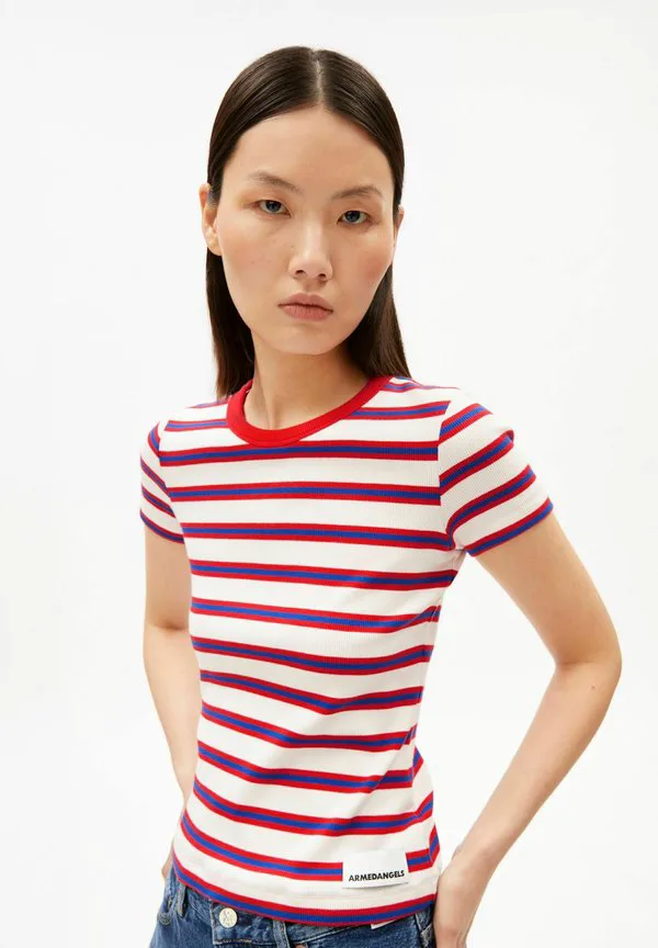 

Футболка kardaa с полосатым принтом Armedangels, Light Oatmilk-Mars Red-Dynamo Blue, Белый, Футболка kardaa с полосатым принтом Armedangels, Light Oatmilk-Mars Red-Dynamo Blue