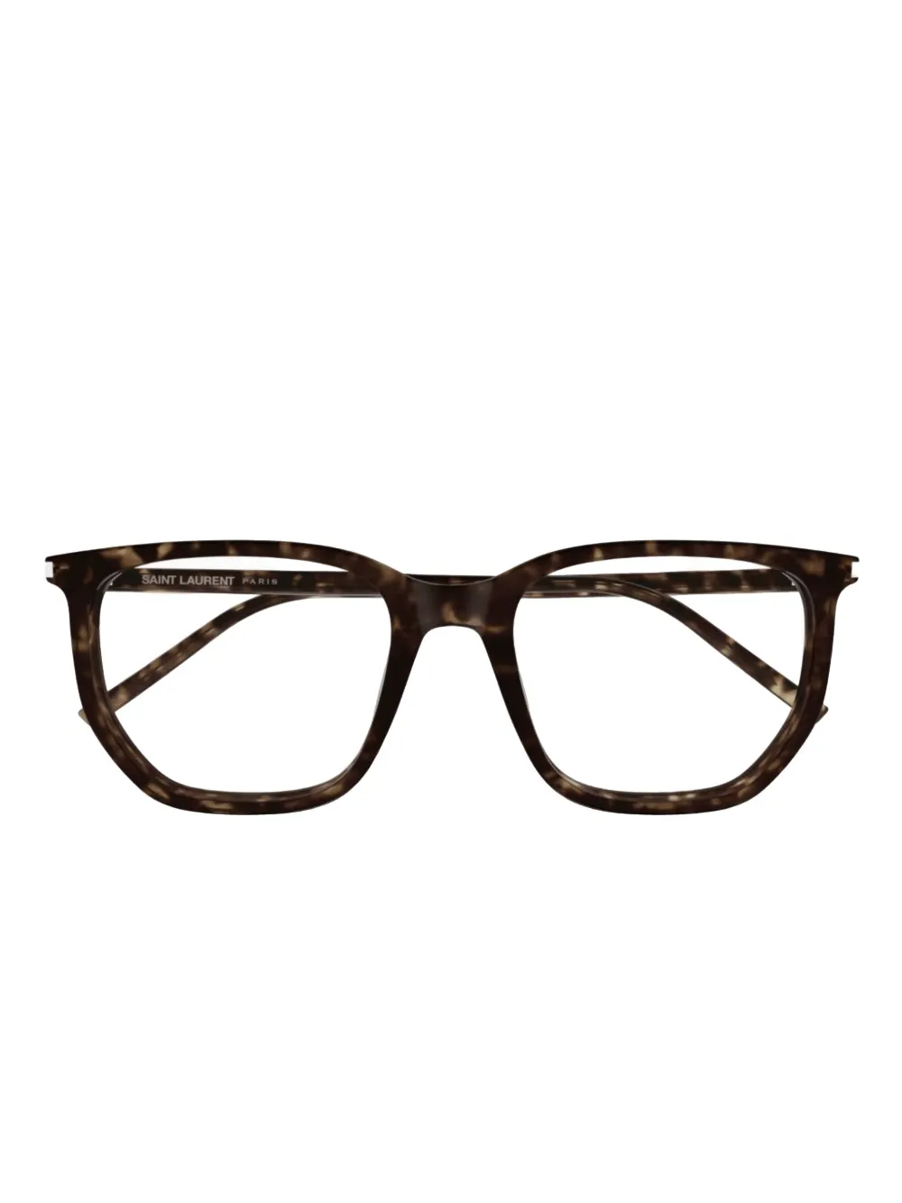 

Очки в геометричной оправе Saint Laurent, коричневый