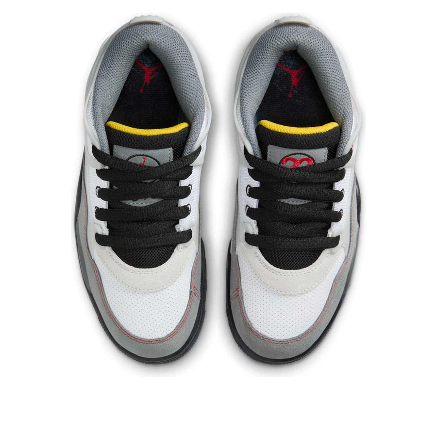 Кроссовки (GS) Air Jordan 4 RM Premium 'White Smoke Grey Red', белый — фото 4