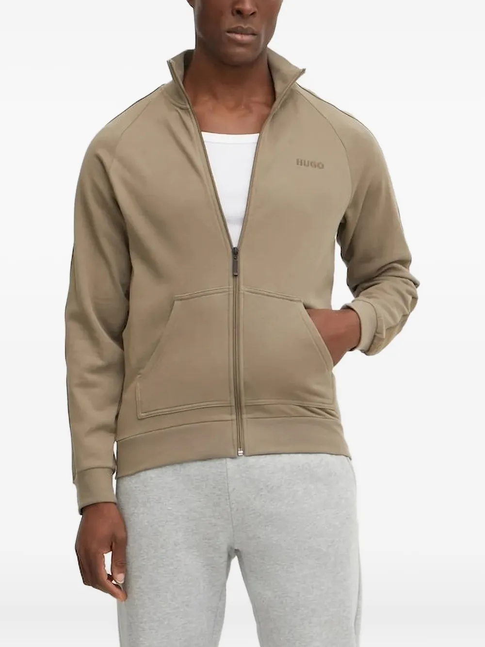 

Толстовка на молнии с логотипом HUGO, нейтральный