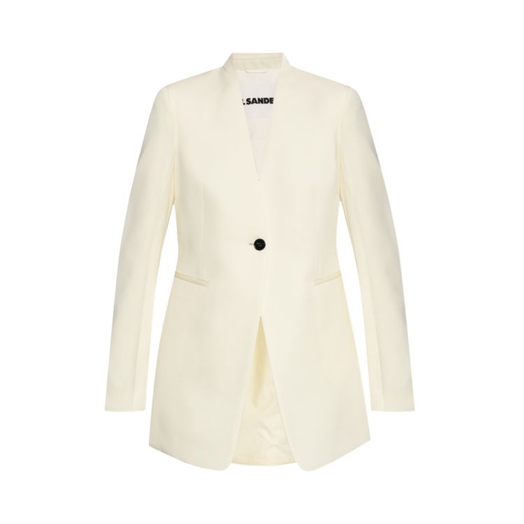

Куртка Jil Sander Compact Wool Grain De Poudre Jacket 'Ecru', белый