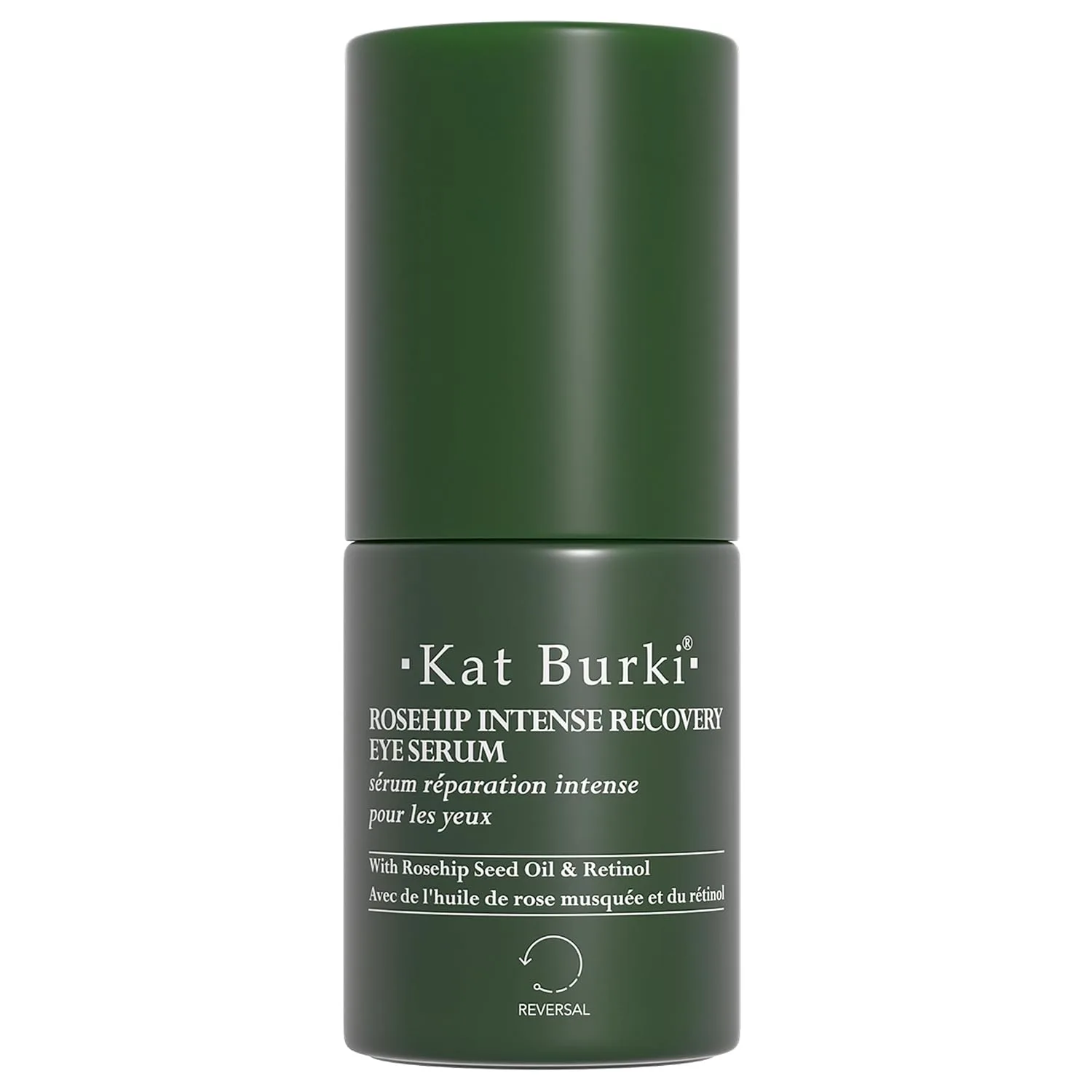Сыворотка для лица Kat Burki Rose Hip Intense Recovery Eye Serum с 1% инкапсулированного ретинола, витамином С и ниацинамидом, уменьшает темные круги, отечность и мелкие морщины, 0,5 жидких унций.