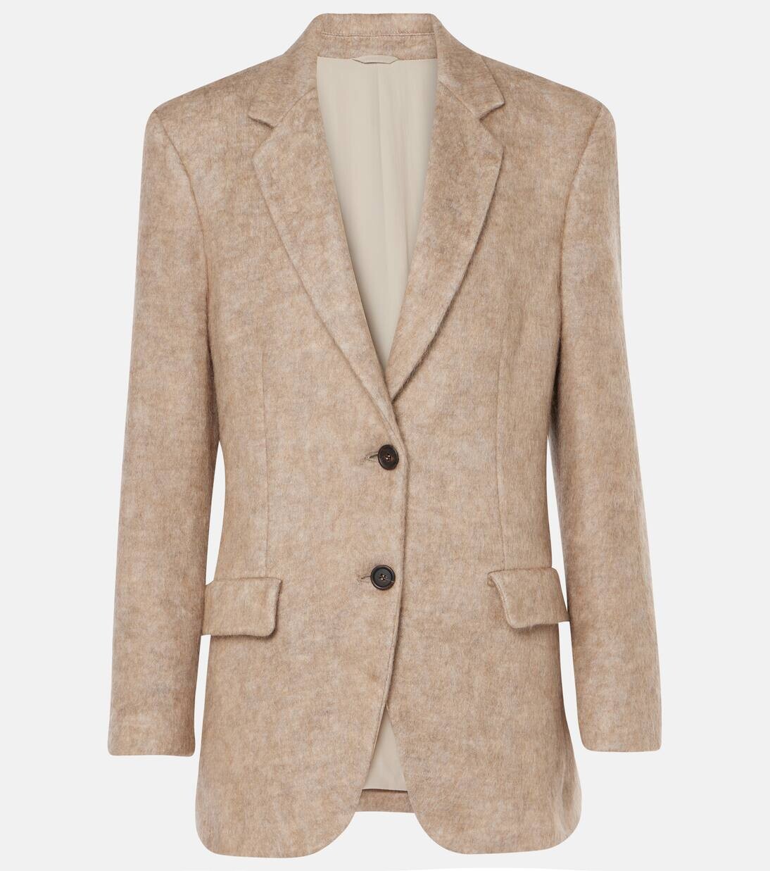 

Блейзер из смесовой шерсти Brunello Cucinelli, цвет light brown