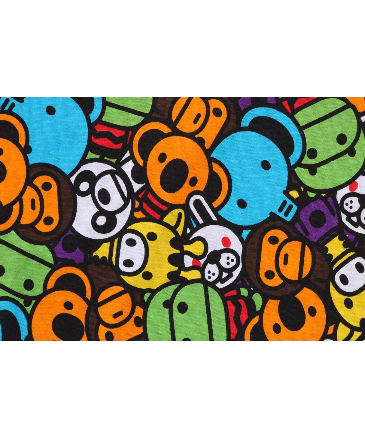 Детская футболка с принтом Milo All Friends A BATHING APE разноцветная — фото 3