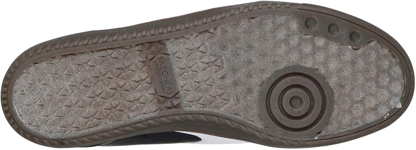 Мужские кроссовки Skechers Hotshot Pyke, Black Duraleather Suede White Trim — фото 2