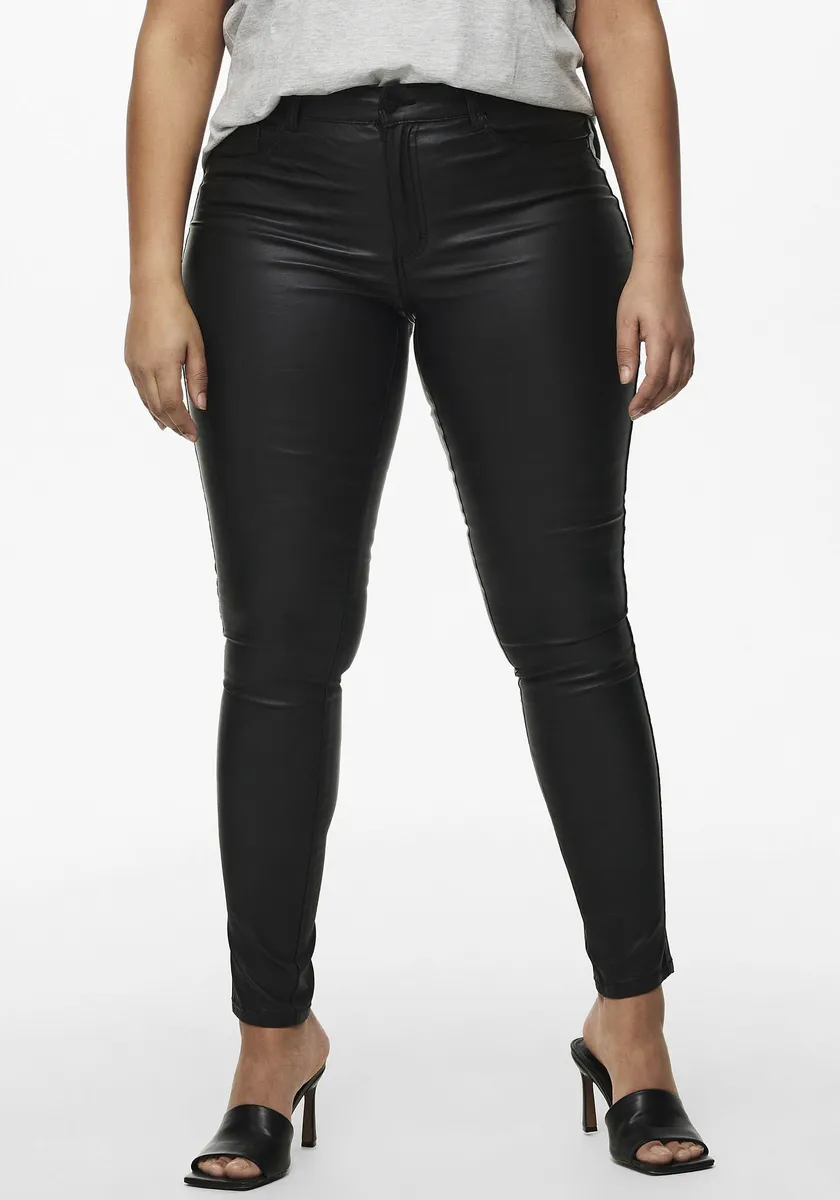 

Джинсы скинни ONLY CARMAKOMA "CARPUNK REG SK COATED PANTS" с элегантным блестящим покрытием, цвет Crow 863